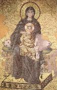 unknow artist On the throne of the Virgin Mary with Child oil on canvas